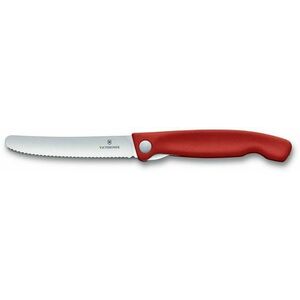 Victorinox Swiss Classic Kihajtható uzsonnázó kés recés éllel, piros 11 cm kép
