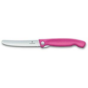 Victorinox Swiss Classic Kihajtható uzsonnázó kés recés éllel, rózsaszín 11 cm kép