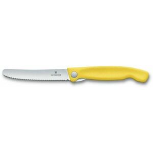 Victorinox Swiss Classic Kihajtható uzsonnázó kés recés éllel, sárga 11 cm kép
