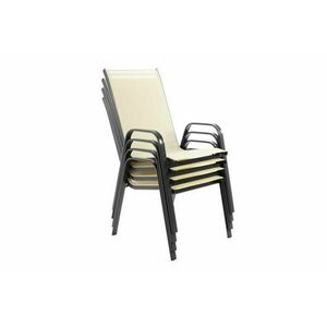 GARTHEN Kerti szék rakásolható 4db cream kép