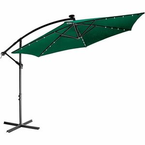 STILISTA Kerti napernyő fogantyúval LED 3 m zöld kép