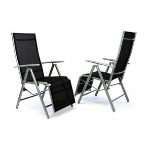 GARTHEN Kerti állítható szék 2 db fekete kép