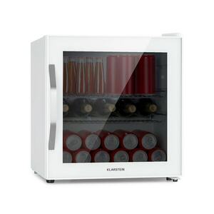 Klarstein Beersafe L Quartz, hűtőszekrény, 47 liter, 2 polc, panoráma üvegajtó, fehér kép