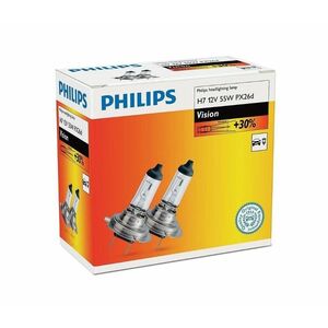 Philips Készlet 2 x autó izzó Philips VISION 12972PRC2 H7 PX26d/55W/12V kép