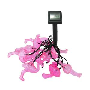 LED Szolár lámpa 10xLED IP44 flamingó kép