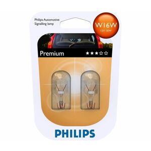 Philips KÉSZLET 2x Autó izzó Philips VISION 12067B2 W16W W2, 1x9, 5d/16W/12V kép