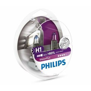 Philips KÉSZLET 2x Autó izzó Philips VISION PLUS 12258VPS2 H1 P14, 5s/55W/12V kép
