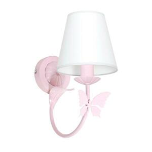 BUTTERFLY gyerek fali lámpa 1xE14/60W rózsaszín kép