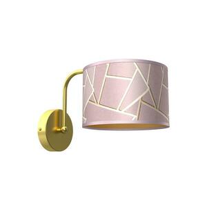 Fali lámpa ZIGGY 1xE27/60W/230V rózsaszín/arany kép