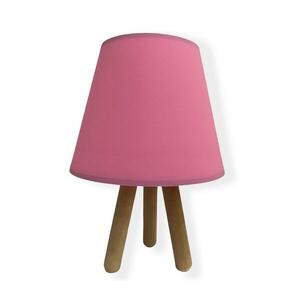 Asztali lámpa WOOD 1xE27/60W/230V rózsaszín kép
