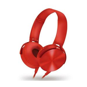 Vezetékes fejhallgató mikrofonnal piros kép