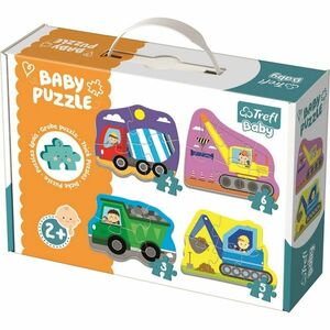 Trefl Baby puzzle Építőipari járművek, 4 az 1-ben, 3, 4, 5, 6 részes kép
