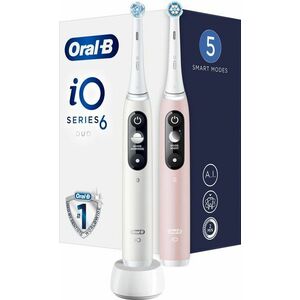 Oral-B iO Series 6 Duo White & Pink Sand Mágneses fogkefék kép