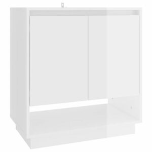 vidaXL magasfényű fehér forgácslap tálalószekrény 70 x 41 x 75 cm kép