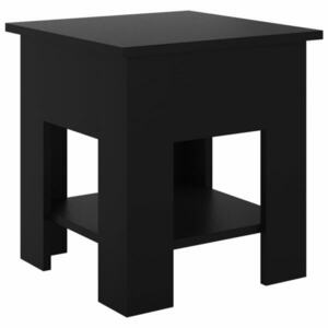 vidaXL fekete szerelt fa dohányzóasztal 40 x 40 x 42 cm kép
