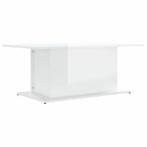 vidaXL magasfényű fehér forgácslap dohányzóasztal 102 x 55, 5 x 40 cm kép