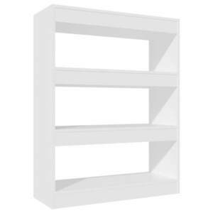 vidaXL fehér szerelt fa könyvszekrény/térelválasztó 80 x 30 x 103 cm kép