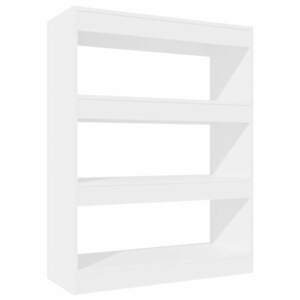 vidaXL magasfényű fehér könyvszekrény/térelválasztó 80 x 30 x 103 cm kép