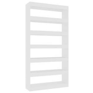 vidaXL fehér szerelt fa könyvszekrény/térelválasztó 100 x 30 x 198 cm kép