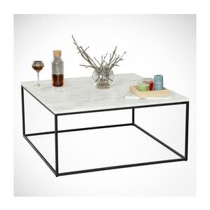 Kávésasztal MARMO 43x75 cm fekete/fehér kép