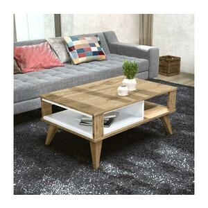 Kávésasztal IONIS 40x90 cm barna/fehér kép