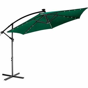 STILISTA Kerti napernyő fogantyúval LED 350 cm zöld kép