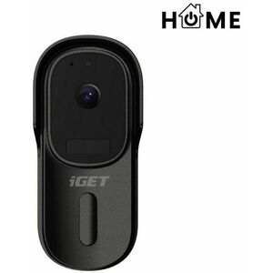 iGET HOME Doorbell DS1 Black - akkumulátoros WiFi videó kaputelefon FullHD videó- és hangátvitellel kép