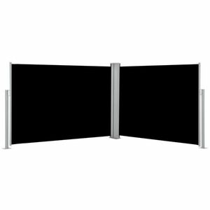 vidaXL fekete behúzható oldalsó napellenző 100 x 1000 cm kép