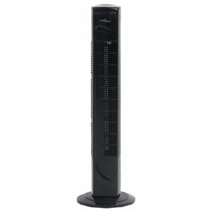 vidaXL fekete toronyventilátor távirányítóval és időzítővel Φ24x80 cm kép