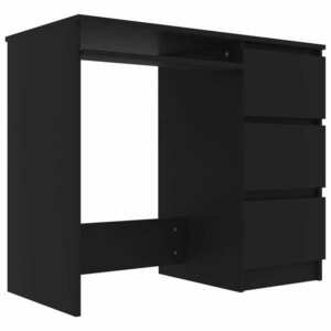 vidaXL fekete forgácslap íróasztal 90 x 45 x 76 cm kép