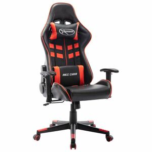 vidaXL fekete és piros műbőr gamer szék kép