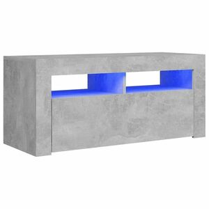 vidaXL betonszürke TV-szekrény LED-világítással 90 x 35 x 40 cm kép