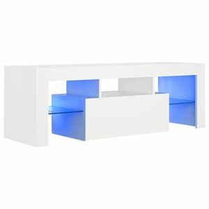 vidaXL fehér TV-szekrény LED-lámpákkal 120 x 35 x 40 cm kép