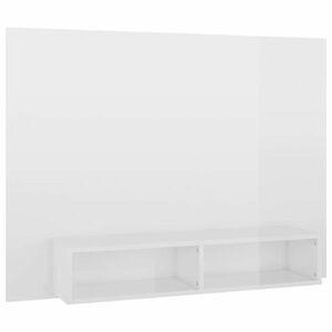 vidaXL magasfényű fehér fali forgácslap TV-szekrény 120x23, 5x90 cm kép