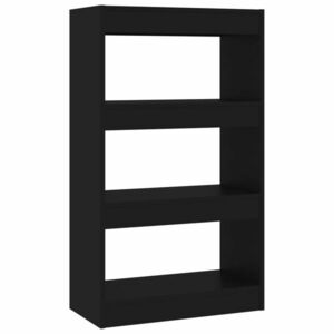 vidaXL fekete forgácslap könyvszekrény/térelválasztó 60 x 30 x 103 cm kép
