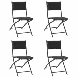 4 db összecsukható acél/textilén kültéri szék kép