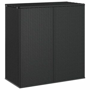 vidaXL fekete polyrattan kerti párnatartó doboz 100 x 49 x 103, 5 cm kép