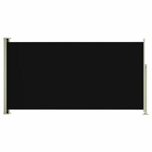 vidaXL fekete behúzható oldalsó terasz napellenző 160 x 300 cm kép