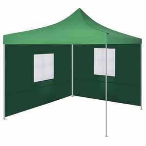 vidaXL zöld színű összecsukható sátor 2 fallal 3 x 3 méter kép