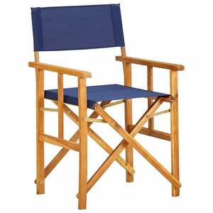 vidaXL kék tömör akácfa rendezői szék kép