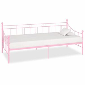 vidaXL rózsaszín fém kanapéágy-keret 90 x 200 cm kép