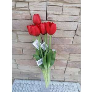 Tulipán Művirág 1 szálas 40cm - piros kép