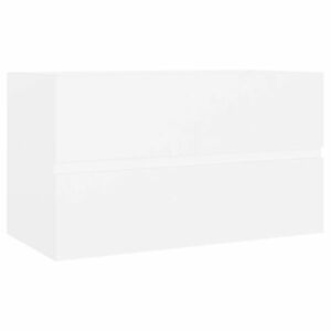 vidaXL fehér forgácslap mosdószekrény 80 x 38, 5 x 45 cm kép