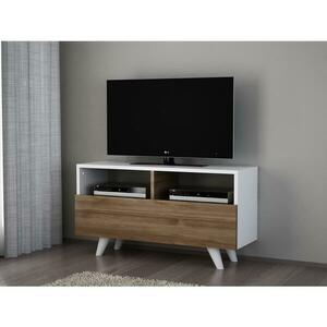 TV Asztal NOVELLA 50, 6x90 cm fehér/barna kép