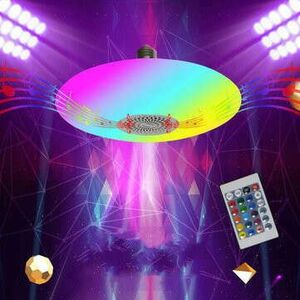 E27 RGB Bluetooth UFO lámpa hangszóróval + távirányítóval – 48W kép