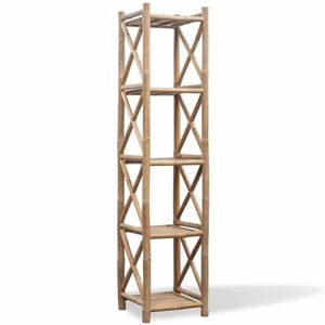 vidaXL 5 szintes szögletes bambusz polc kép