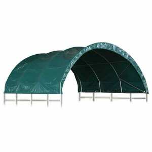vidaXL zöld PVC állattartó sátor 3, 7 x 3, 7 m kép