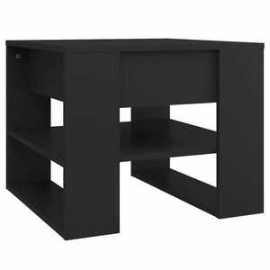 vidaXL fekete szerelt fa dohányzóasztal 55, 5 x 55 x 45 cm kép