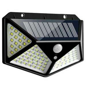 100 LED-es kültéri Napelemes fali lámpa kép