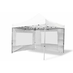 Összecsukható kerti parti sátor PROFI – fehér, 3 x 3 m + 4 oldalfallal kép